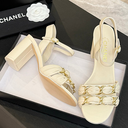[홍콩명품.CHANEL] 샤넬 25SS 로고 여성 레더 가죽 5cm 굽 슬리퍼 샌들 (3컬러), SE5568, GHS, 명품스니커즈,운동화,구두,로퍼,하이탑,신발