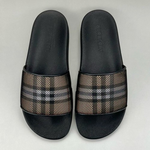 [홍콩명품.Burberry] 버버리 25SS 로고 체크패턴 레더 가죽 슬리퍼 (2컬러), SE5670, S3, 명품스니커즈,운동화,구두,로퍼,하이탑,신발