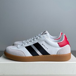 [홍콩명품.BALLY] 발리 25SS 로고 레더 가죽 스니커즈 운동화 (화이트-블랙), SE5671, S3, 명품스니커즈,운동화,구두,로퍼,하이탑,신발