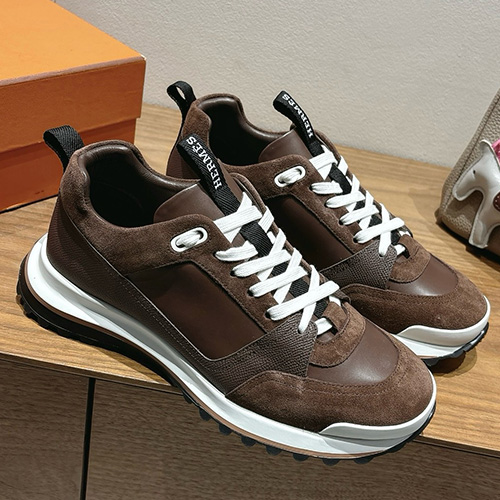 [홍콩명품.Hermes] 에르메스 25SS 로고 남여 레더 가죽 스니커즈 운동화 (브라운), SE5690, S3, 명품스니커즈,운동화,구두,로퍼,하이탑,신발