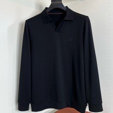 [홍콩명품.Loro Piana] 로로피아나 25SS 로고 자수 카라 폴로 긴팔 티셔츠 (블랙), BM22740, G5, 레플리카의류,미러급사이트