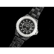 [홍콩명품.CHANEL] 샤넬 J13 38mm 다이아몬드 베젤 블랙 세라믹 블랙 다이얼