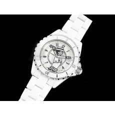 [홍콩명품.CHANEL] 샤넬 J13 38mm 화이트 세라믹 베젤 화이트 코코 다이얼