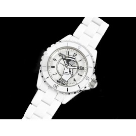 [홍콩명품.CHANEL] 샤넬 J13 38mm 화이트 세라믹 베젤 화이트 코코 다이얼