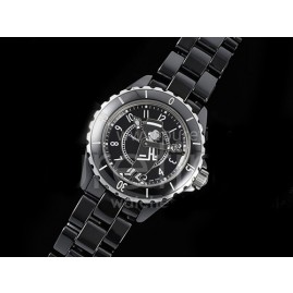 [홍콩명품.CHANEL] 샤넬 J13 38mm 블랙 세라믹 베젤 블랙 코코 다이얼