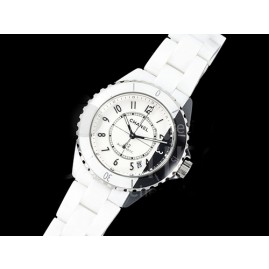 [홍콩명품.CHANEL] 샤넬 J13 38mm 블랙/화이트 세라믹 베젤 화이트 다이얼