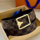 [홍콩명품.LOUIS VUITTON] 루이비통 25SS 로고 다미에 Initiales 레더 가죽 벨트 (브라운-3버클), 3.4cm, BT1460, 명품레플리카,인터넷쇼핑몰,남자명품,해외직구