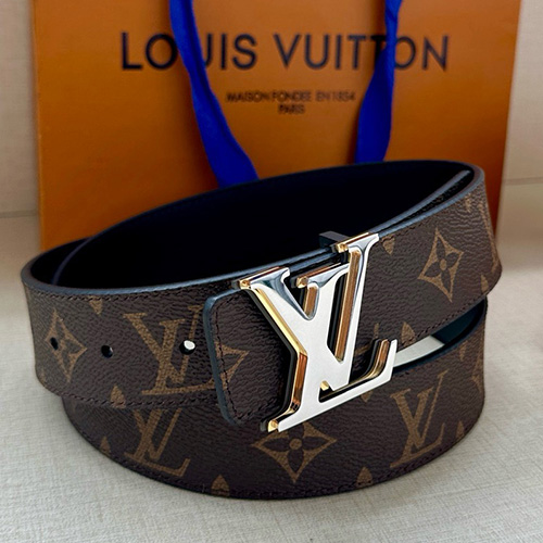 [홍콩명품.LOUIS VUITTON] 루이비통 25SS 로고 모노그램 Aerogram 레더 가죽 리버서블 벨트 (브라운-3버클), 3.4cm, BT1465, 명품레플리카,인터넷쇼핑몰,남자명품,해외직구