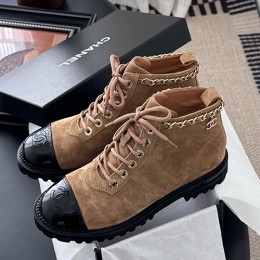 [홍콩명품.CHANEL] 샤넬 25SS 로고 여성 레더 가죽 워커 구두 (2컬러), SE5754, GHS, 명품스니커즈,운동화,구두,로퍼,하이탑,신발