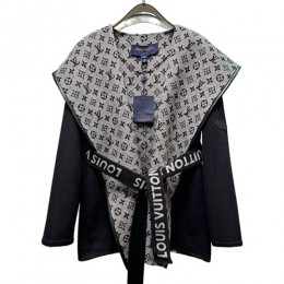 [홍콩명품.LOUIS VUITTON] 루이비통 25SS 로고 여성 모노그램 캐시미어 쇼트 코트 자켓 (블랙-그레이), BM22863, TOM, 레플리카의류,미러급사이트