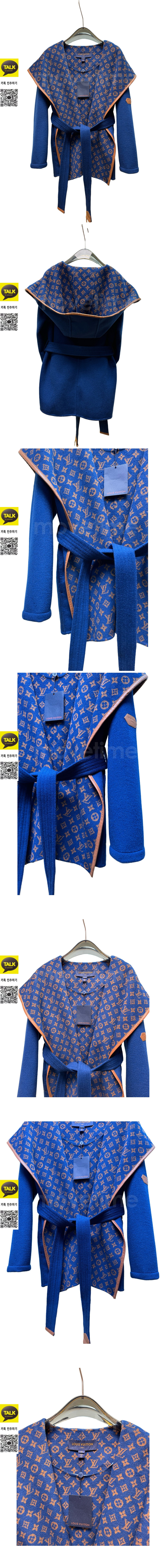[홍콩명품.LOUIS VUITTON] 루이비통 25SS 로고 여성 모노그램 캐시미어 쇼트 코트 자켓 (블루), BM22865, TOM, 레플리카의류,미러급사이트 상세이미지 2