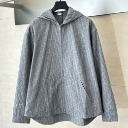 [홍콩명품,Christian Dior] 디올 25SS 로고 오블리크 데님 후드 바람막이 자켓 (그레이), BM22929, KB, 레플리카의류,미러급사이트