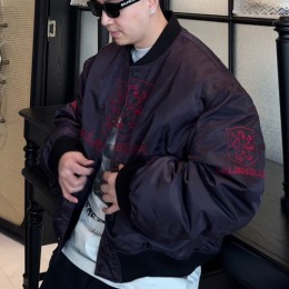 [홍콩명품.BALENCIAGA] 발렌시아가 25SS 로고 자수 솜패딩 봄버 자켓 (블랙), BM22952, KB, 레플리카의류,미러급사이트