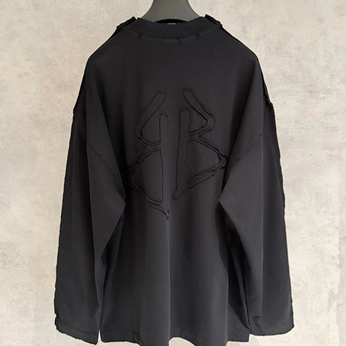 [홍콩명품.BALENCIAGA] 발렌시아가 25SS 로고 자수 빈티지 긴팔 티셔츠 (2컬러), BM23000, KK, 레플리카의류,미러급사이트