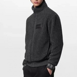 [홍콩명품.LOUIS VUITTON] 루이비통 25SS 로고 플리스 봄버 자켓 1AFB98 (그레이), BM23049, TOM, 레플리카의류,미러급사이트