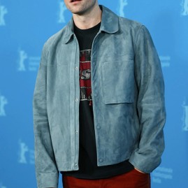 [홍콩명품,Christian Dior] 디올 25SS 로고 레더 가죽 카라 자켓 (블루), BM23054, TOM, 레플리카의류,미러급사이트
