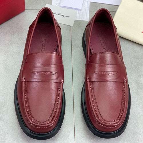[홍콩명품.FERRAGAMO] 페레가모 25SS 로고 레더 가죽 굽 로퍼 구두 (2컬러), SE5778, S2, 명품스니커즈,운동화,구두,로퍼,하이탑,신발