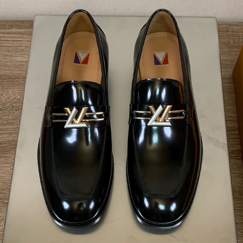 [홍콩명품.LOUIS VUITTON] 루이비통 25SS 로고 레더 가죽 정장 구두 (블랙), SE5781, S2, 명품스니커즈,운동화,구두,로퍼,하이탑,신발