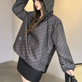 [홍콩명품,Christian Dior] 디올 25SS 로고 여성 오블리크 후드 아노락 자켓 (블랙), BM23071, MC, 레플리카의류,미러급사이트