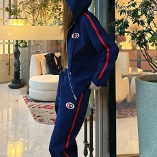 [홍콩명품.Gucci] 구찌 25SS 로고 여성 트레이닝 후드 집업 자켓 + 조거 팬츠 바지 상하의 세트 (2컬러), BM23079, MC, 레플리카의류,미러급사이트
