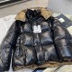 [홍콩명품.MONCLER] 몽클레어 25SS 로고 여성 Parnaiba 구스다운 후드 패딩 자켓 (블랙), BM23113, KSM, 레플리카의류,미러급사이트