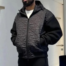 [홍콩명품,Christian Dior] 디올 25SS 로고 퀄팅 솜패딩 레이어드 후드 집업 자켓 (블랙), BM23141, JL, 레플리카의류,미러급사이트