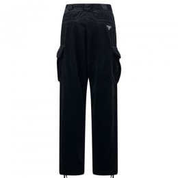 [홍콩명품,PRADA] 프라다 25SS 삼각로고 코드류이 골덴 카고 팬츠 바지 (블랙), BM23142, JL, 레플리카의류,미러급사이트