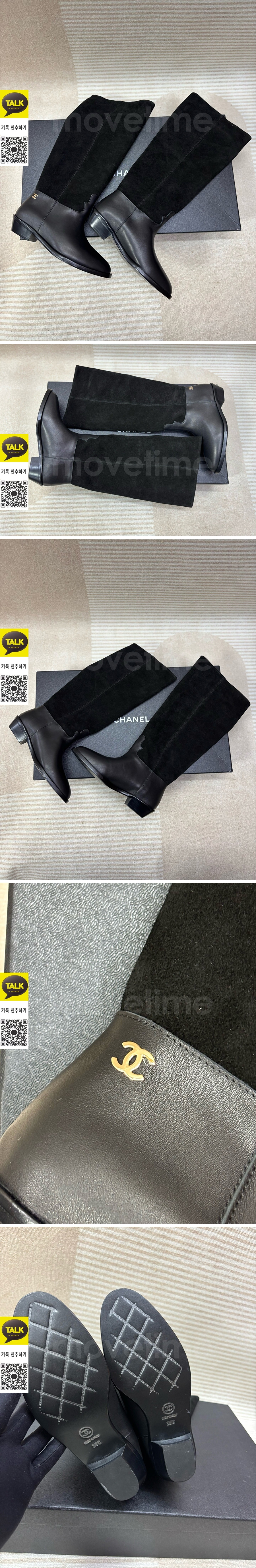 [홍콩명품.CHANEL] 샤넬 25SS 로고 여성 레더 가죽 롱 구두 부츠 (블랙), SE5812, 명품스니커즈,운동화,구두,로퍼,하이탑,신발