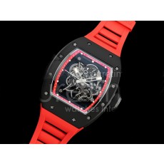 [홍콩명품시계.RICHARD MILLE] 리차드밀레 RM055 블랙 세라믹 스켈레톤 다이얼 레드 스트랩