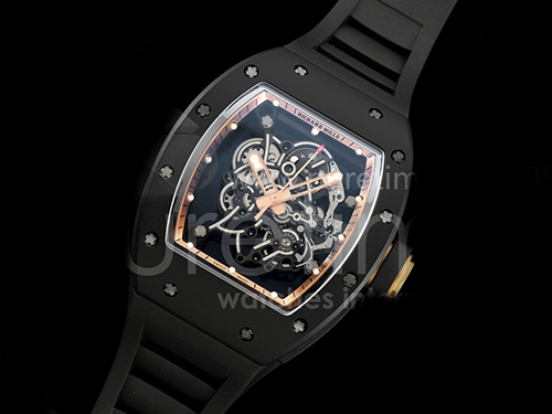 [홍콩명품시계.RICHARD MILLE] 리차드밀레 RM055 블랙 세라믹 스켈레톤 다이얼 블랙 스트랩