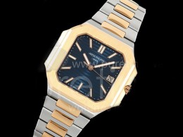 [홍콩명품시계.CARTIER] 까르띠에 큐비튜스 7128 로즈골드 콤비 블루 다이얼