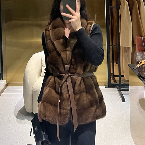 [홍콩명품.Loro Piana] 로로피아나 25SS 로고 여성 밍크+캐시미어 조끼 (5컬러), BM23217, KSM, 레플리카의류,미러급사이트