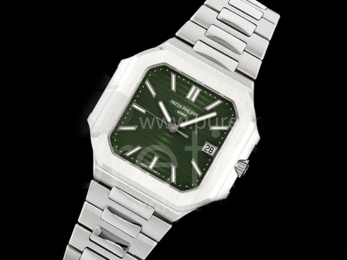 [홍콩명품시계.CARTIER] 까르띠에 큐비튜스 7128 스테인레스 스틸 그린 다이얼