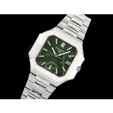 [홍콩명품시계.CARTIER] 까르띠에 큐비튜스 7128 스테인레스 스틸 그린 다이얼