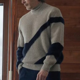 [홍콩명품.ZEGNA] 제냐 25SS 로고 니트 스웨터 (베이지), BM23361, JL, 레플리카의류,미러급사이트