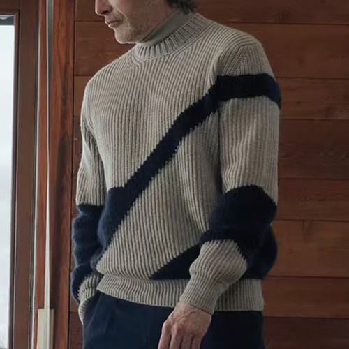 [홍콩명품.ZEGNA] 제냐 25SS 로고 니트 스웨터 (베이지), BM23361, JL, 레플리카의류,미러급사이트