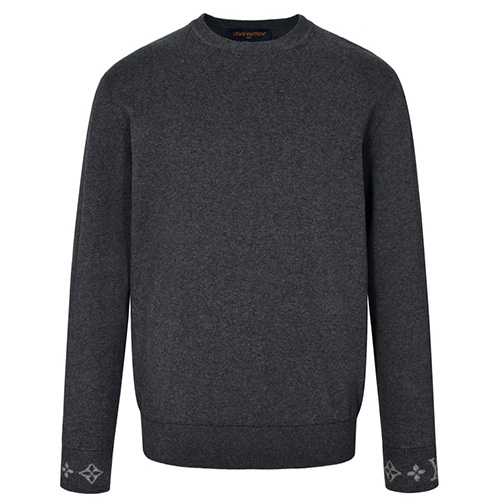 [홍콩명품.LOUIS VUITTON] 루이비통 25SS 로고 모노그램 니트 스웨터 (그레이), BM23402, JL, 레플리카의류,미러급사이트