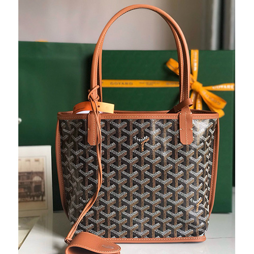 [홍콩명품,GOYARD] 고야드 25SS 로고 Anjou Mini 토트백 핸드백 (브라운), BGM5335, MD, 홍콩명품가방,명품쇼핑몰,크로스백,핸드백,구매대행