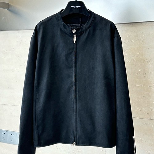 [홍콩명품.Chrome Hearts] 크롬하츠 25SS 로고 라운드넥 레더 가죽 자켓 (블랙), BM23433, KB, 레플리카의류,미러급사이트