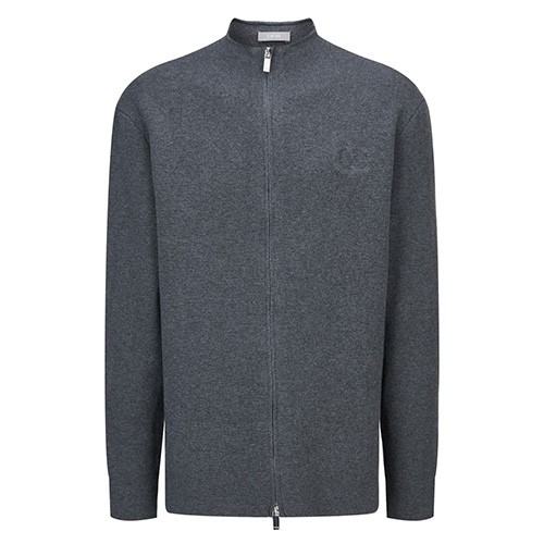 [홍콩명품,Christian Dior] 디올 25SS 로고 집업 니트 가디건 (그레이), BM23446, JL, 레플리카의류,미러급사이트