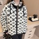 [홍콩명품.LOUIS VUITTON] 루이비통 25SS 로고 여성 모노그램 플리스 후드 바람막이 자켓 (화이트), BM23467, MC, 레플리카의류,미러급사이트