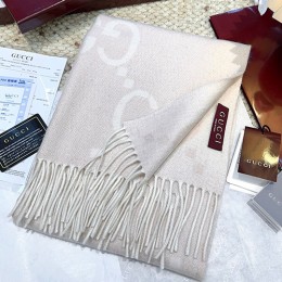 [홍콩명품.Gucci] 구찌 25SS 로고 패턴 200-45 리버서블 캐시미어 스카프 머플러 (아이보리), ET3192, 홍콩명품의류,구매대행,온라인명품