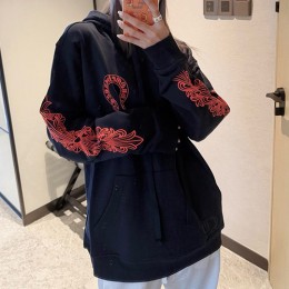 [홍콩명품.Chrome Hearts] 크롬하츠 25SS 로고 프린트 후드 집업 자켓 (블루), BM23558, KB, 레플리카의류,미러급사이트