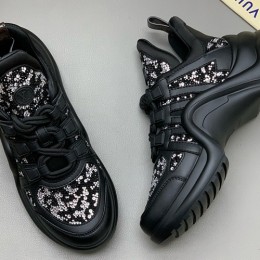 [홍콩명품.LOUIS VUITTON] 루이비통 25SS 로고 여성 아치라이트 스니커즈 운동화 (블랙), SE5843, PMD, 명품스니커즈,운동화,구두,로퍼,하이탑,신발