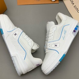 [홍콩명품.LOUIS VUITTON] 루이비통 25SS 로고 모노그램 트레이너 스니커즈 운동화 (2컬러), SE5851, PMD, 명품스니커즈,운동화,구두,로퍼,하이탑,신발