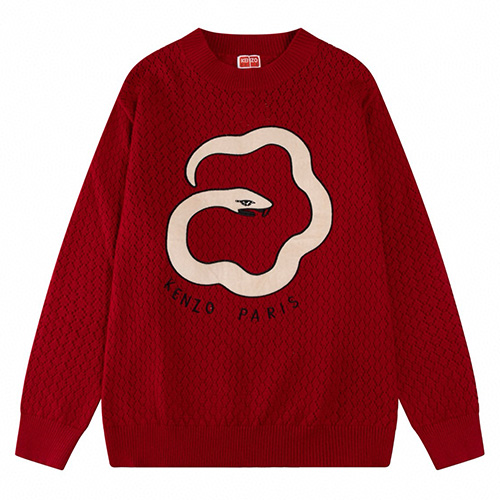 [홍콩명품.KENZO] 겐조 25SS 로고 스네이크 니트 스웨터 (레드), BM23670, HH, 레플리카의류,미러급사이트