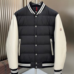 [홍콩명품.MONCLER] 몽클레어 25SS 로고 다운 패딩 바시티 자켓 (블랙-아이보리), BM23682, HH, 레플리카의류,미러급사이트