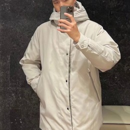 [홍콩명품.MONCLER] 몽클레어 25SS 로고 구스다운 패딩 리버서블 후드 파카 자켓 (아이보리), BM23694, KK, 레플리카의류,미러급사이트