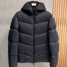 [홍콩명품.MONCLER] 몽클레어 25SS 로고 후드 구스다운 패딩 자켓 (블랙), BM23728, KSM, 레플리카의류,미러급사이트