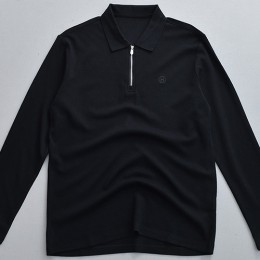 [홍콩명품.Hermes] 에르메스 25SS 로고 자수 하프지퍼 카라 폴로 긴팔 티셔츠 (4컬러), BM23790, HH, 레플리카의류,미러급사이트